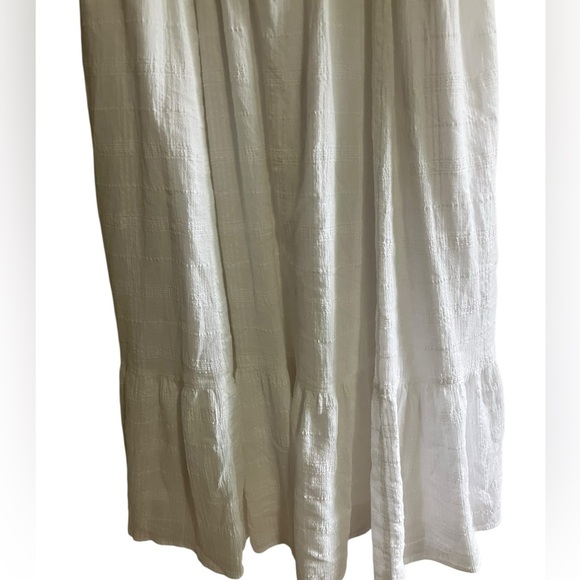 Torrid Midi Gauzy Lined Sun Dress Pockets White Beachy Cottagecore Ruffle 1X - Picture 5 of 12
